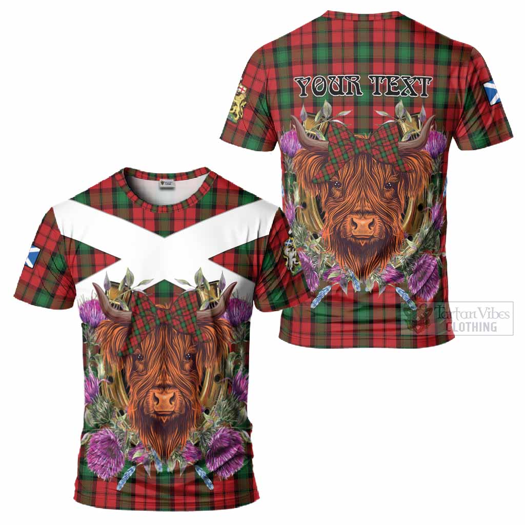 Kerr Tartan T-Shirt Scottish Thistle Heilan Coo