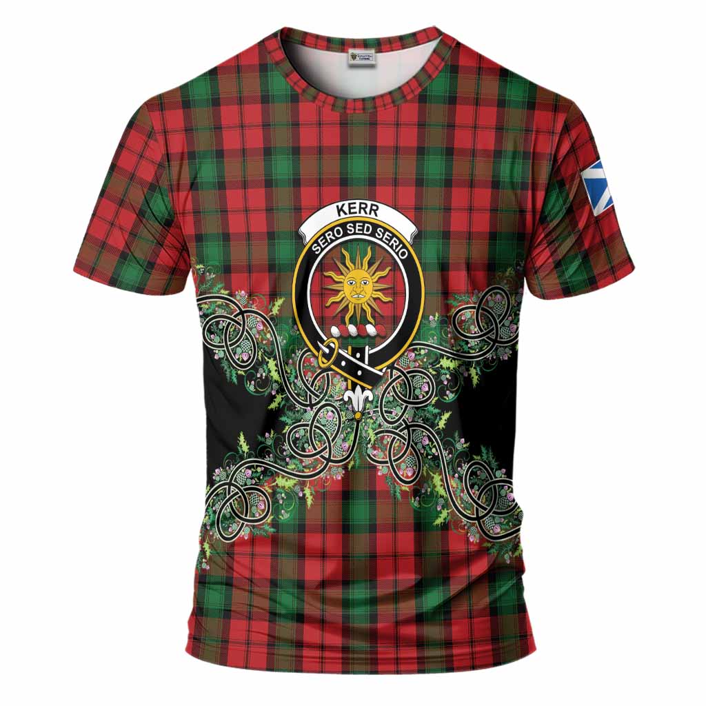 Kerr Tartan T-Shirt Thistle Scottish Spirit