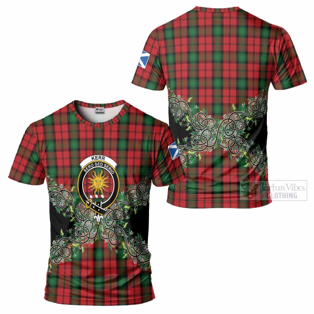 Kerr Tartan T-Shirt Thistle Scottish Spirit