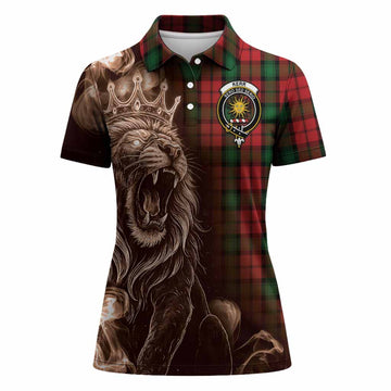 Kerr Tartan Women Polo Shirt Roaring Lion Heritage