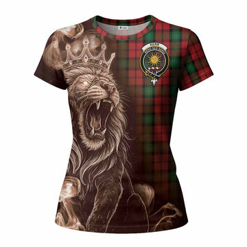 Kerr Tartan Women T shirt Roaring Lion Heritage