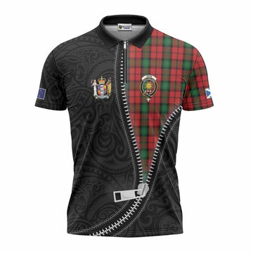 Kerr Tartan Zipper Polo Shirt New Zealand Pattern Unique Zipper Stylized