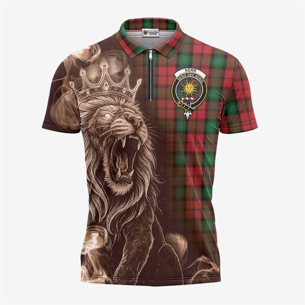 Kerr Tartan Zipper Polo Shirt Roaring Lion Heritage