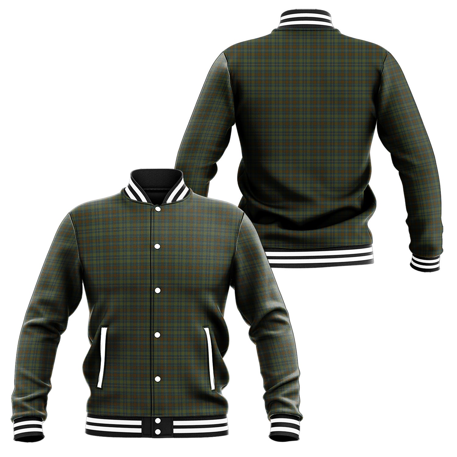 Kerry County Ireland Tartan Baseball Jacket Unisex - Tartan Vibes Clothing