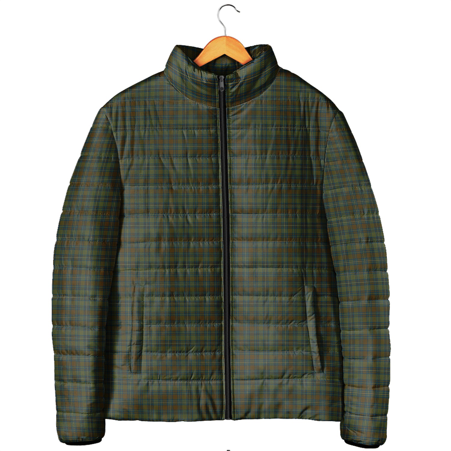 Kerry County Ireland Tartan Padded Jacket Men's Padded Jacket - Tartan Vibes Clothing