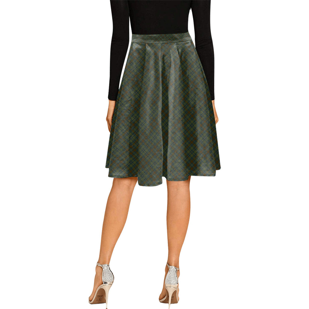 Kerry Tartan Melete Pleated Midi Skirt Cross Style - Tartan Vibes Clothing