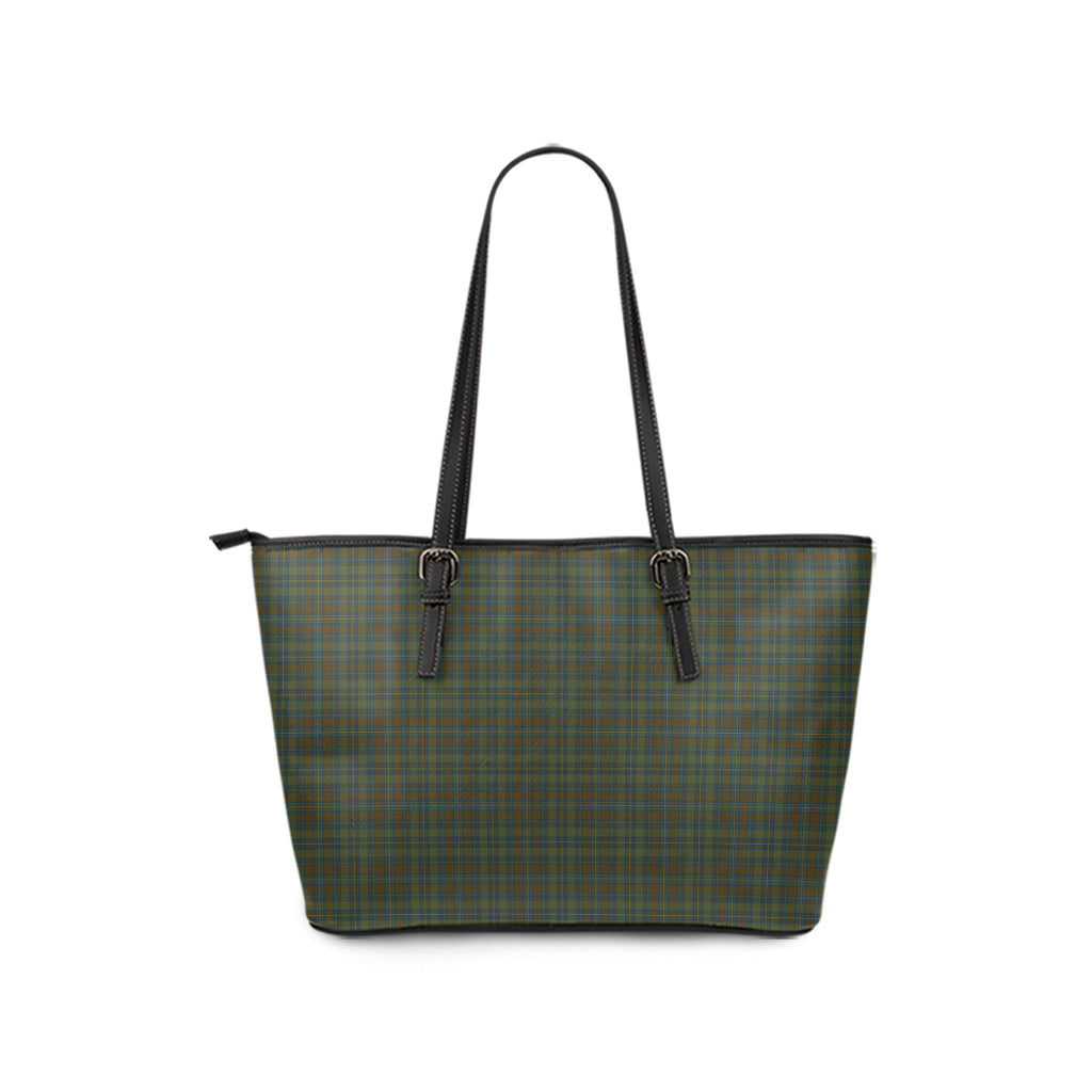 Kerry County Ireland Tartan Leather Tote Bag - Tartan Vibes Clothing
