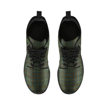 Kerry Tartan Leather Boots - Tartan Vibes Clothing