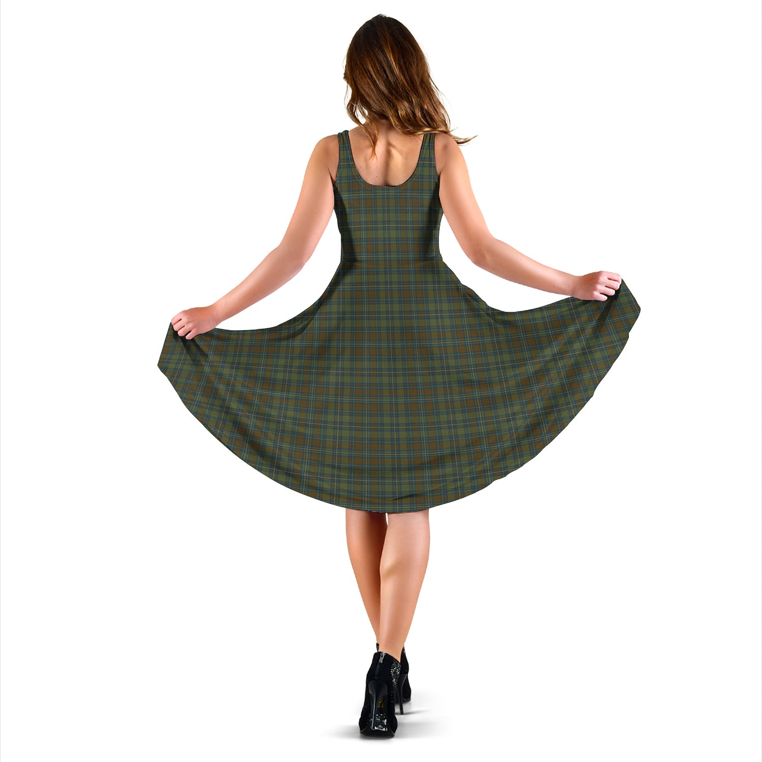 Kerry Tartan Sleeveless Midi Womens Dress - Tartan Vibes Clothing