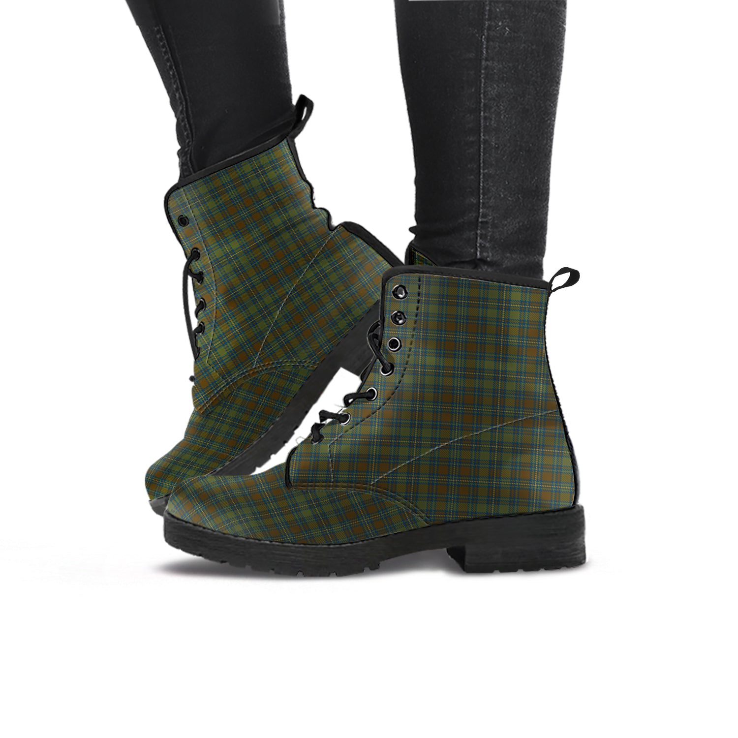 Kerry Tartan Leather Boots - Tartan Vibes Clothing