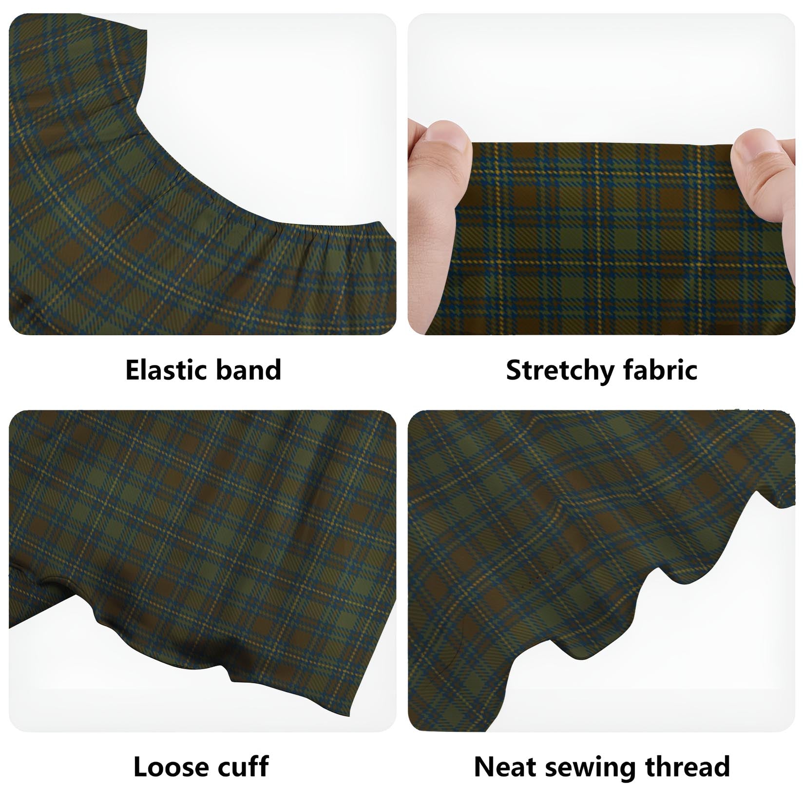 Kerry Tartan Off Shoulder Long Dress - Tartan Vibes Clothing