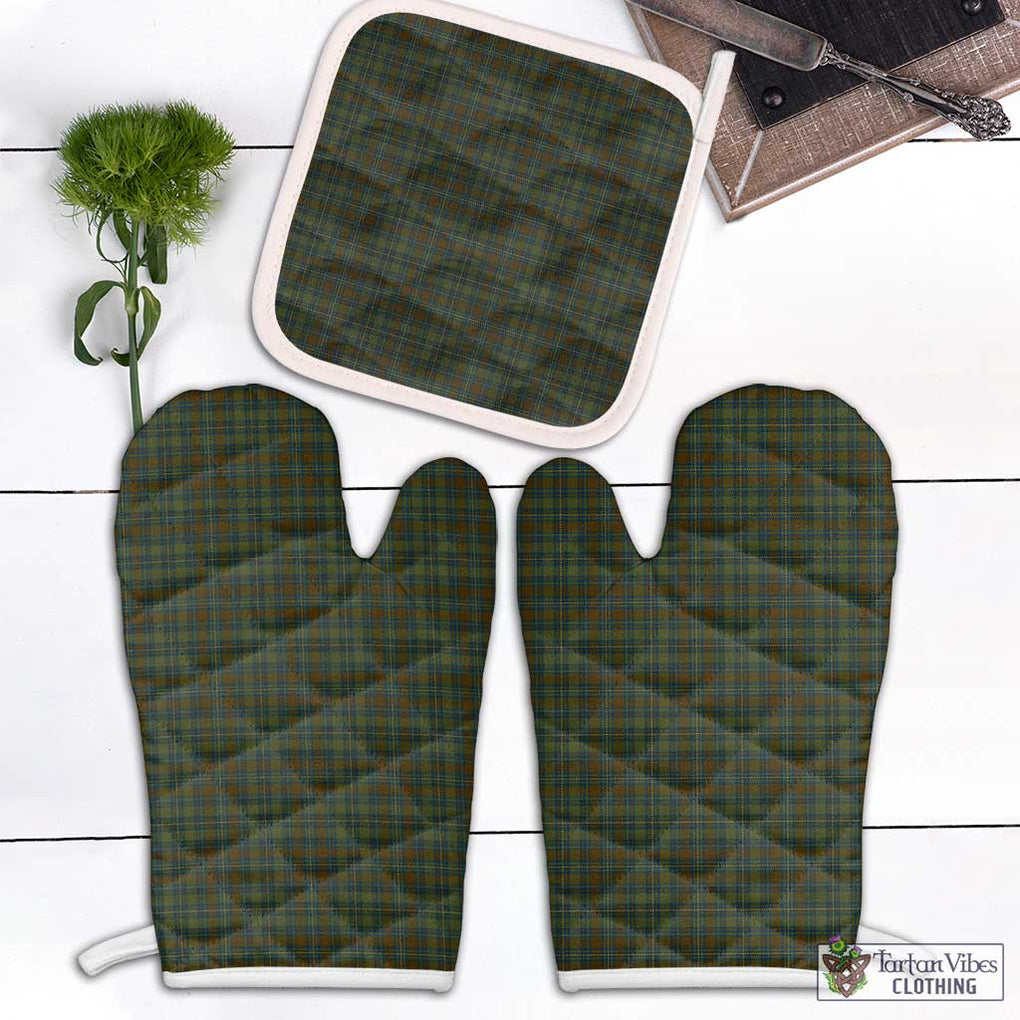 Kerry County Ireland Tartan Combo Oven Mitt & Pot-Holder Combo 2 Oven Mitt & 1 Pot-Holder Black - Tartan Vibes Clothing