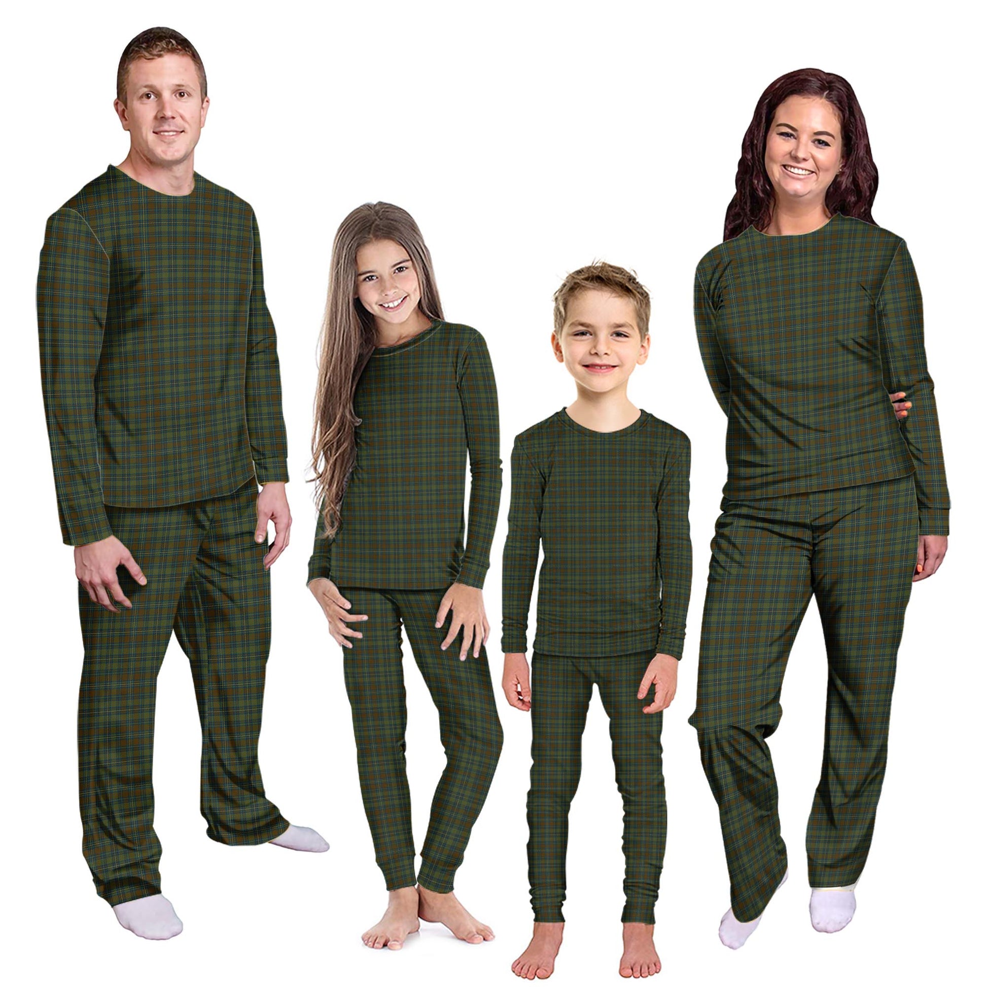 Kerry County Ireland Tartan Pajamas Family Set Kid - Tartan Vibes Clothing