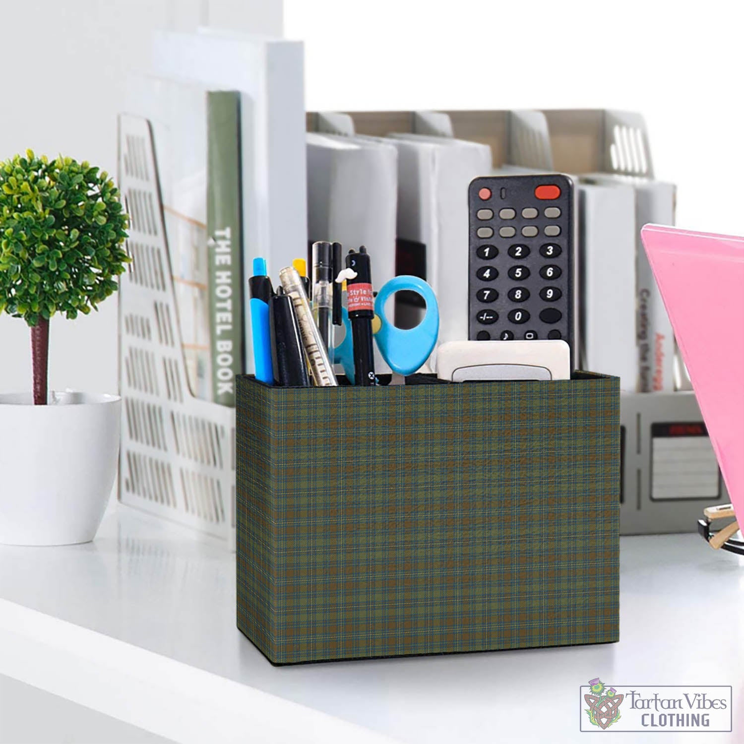 Kerry County Ireland Tartan Pen Holder One Size 5.9"(L)*2.7"(W)*4.3"(H) - Tartan Vibes Clothing