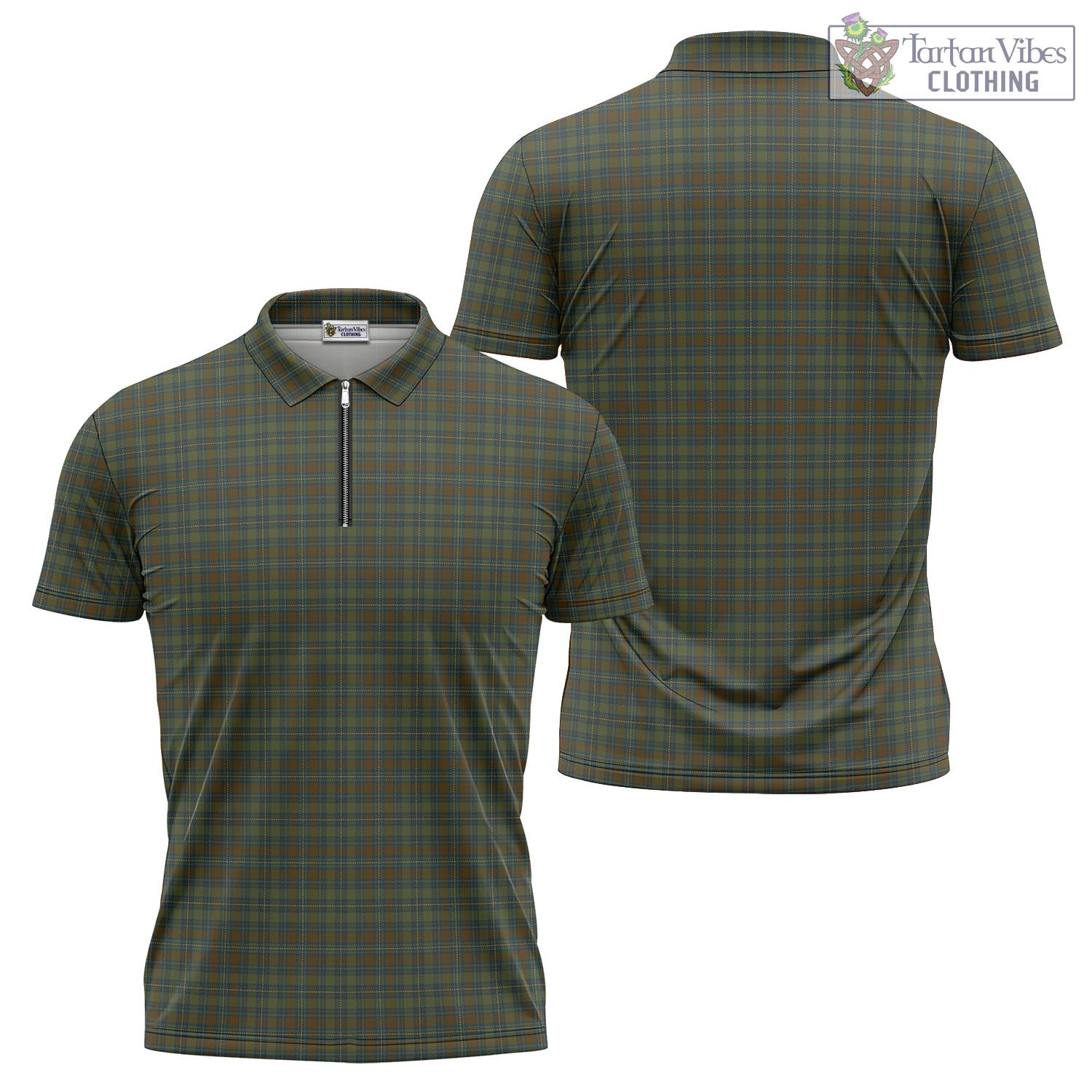 Kerry County Ireland Tartan Zipper Polo Shirt Unisex - Tartan Vibes Clothing