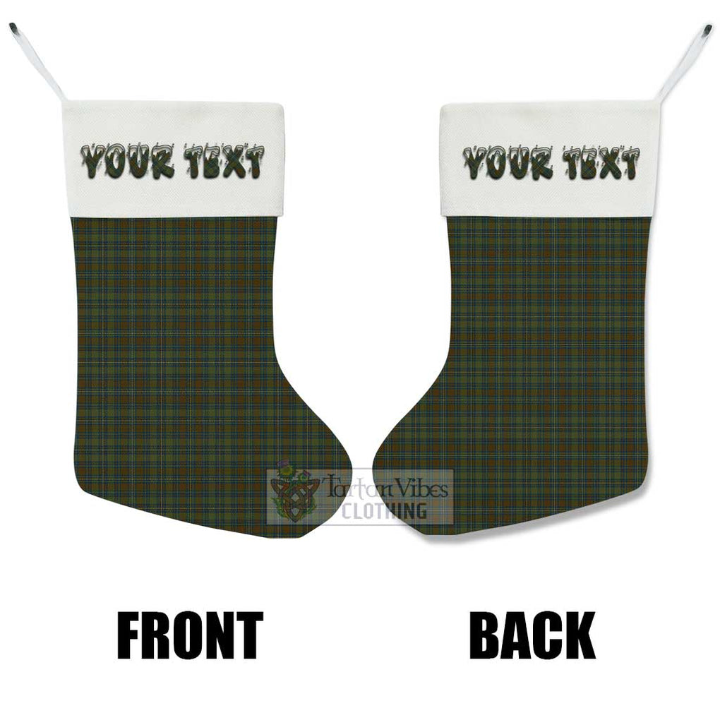 Kerry County Ireland Tartan Christmas Stocking with Personalized Text - Tartan Vibes Clothing
