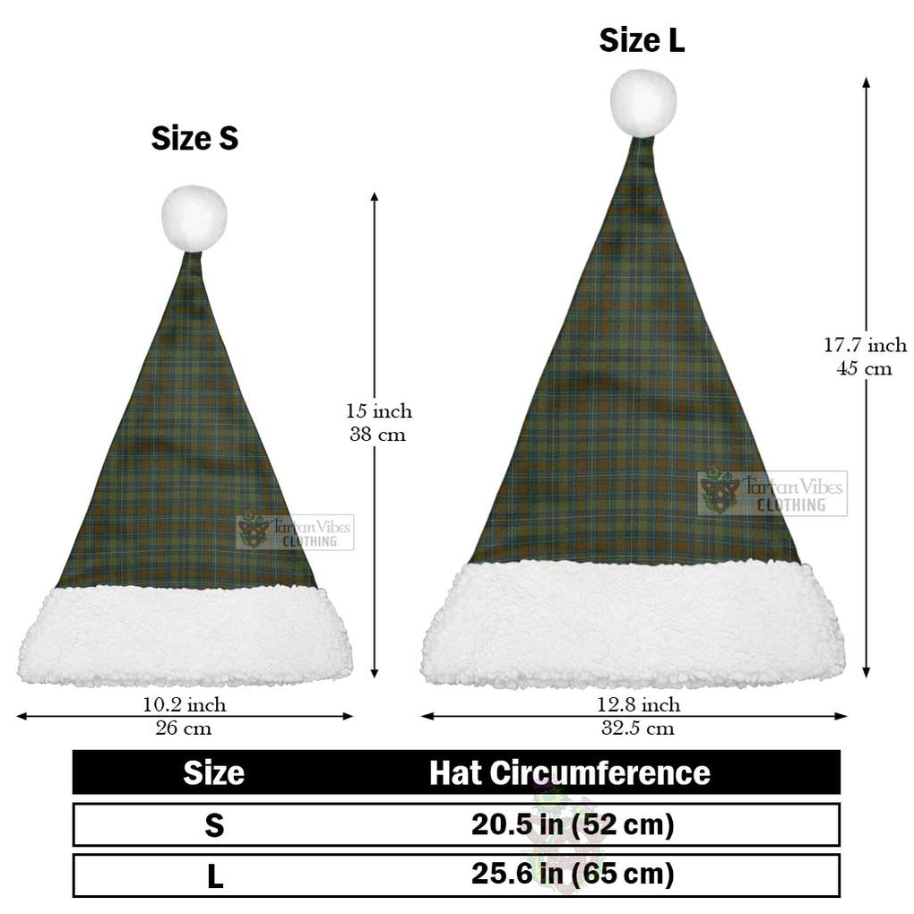 Kerry County Ireland Tartan Christmas Santa Hats Christmas Hat L 25.6in (65cm) - Tartan Vibes Clothing
