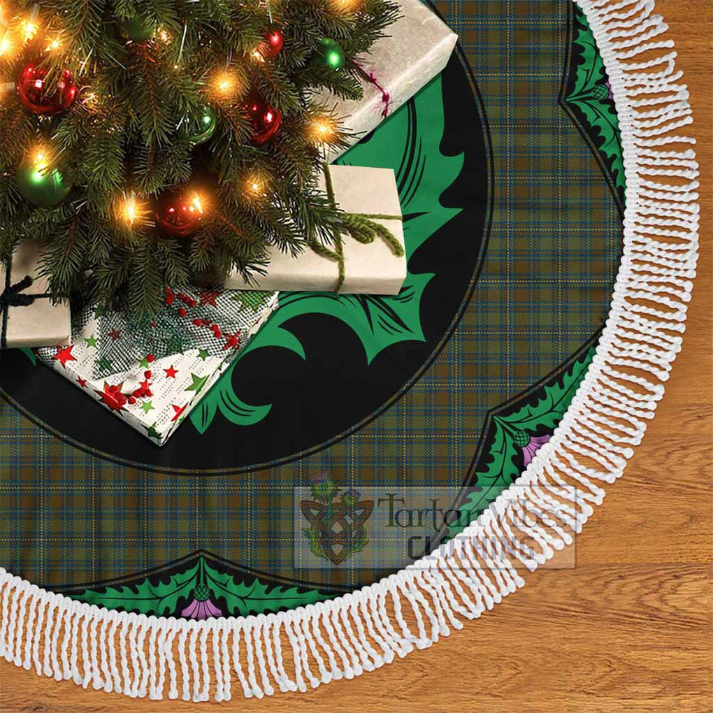 Kerry County Ireland Tartan Christmas Tree Skirt Scottish Thistle Style - Tartan Vibes Clothing