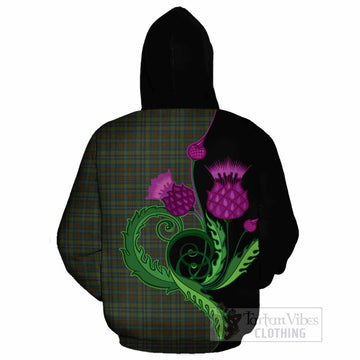Kerry County Ireland Tartan Cotton Hoodie Traditional Scottish Thistle