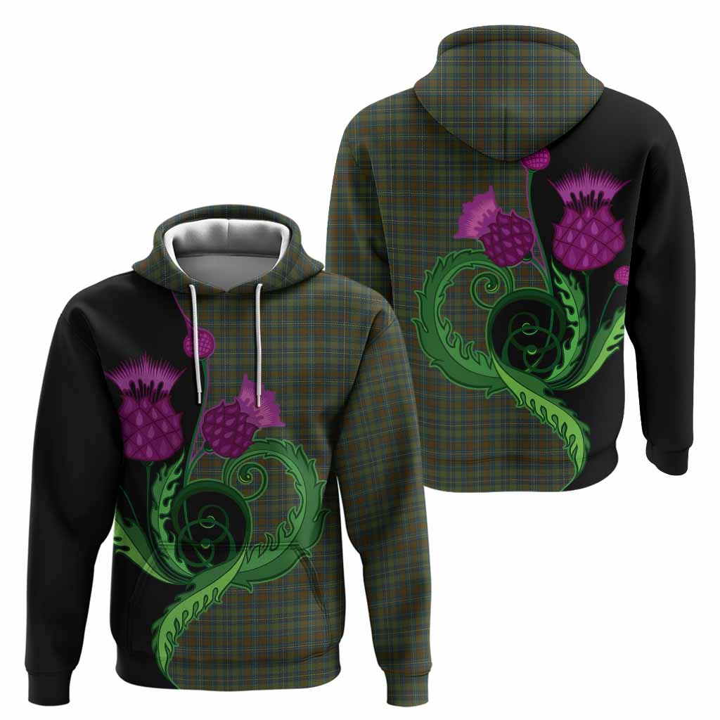 Kerry County Ireland Tartan Hoodie Traditional Scottish Thistle