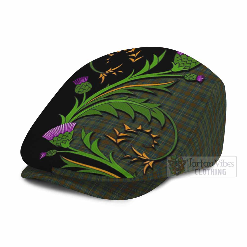 Kerry Tartan Flat Cap, Jeff Cap Scottish Thistle Pride Heritage Art