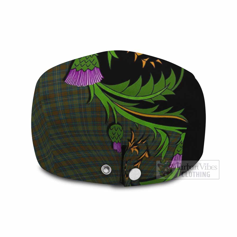 Kerry Tartan Flat Cap, Jeff Cap Scottish Thistle Pride Heritage Art