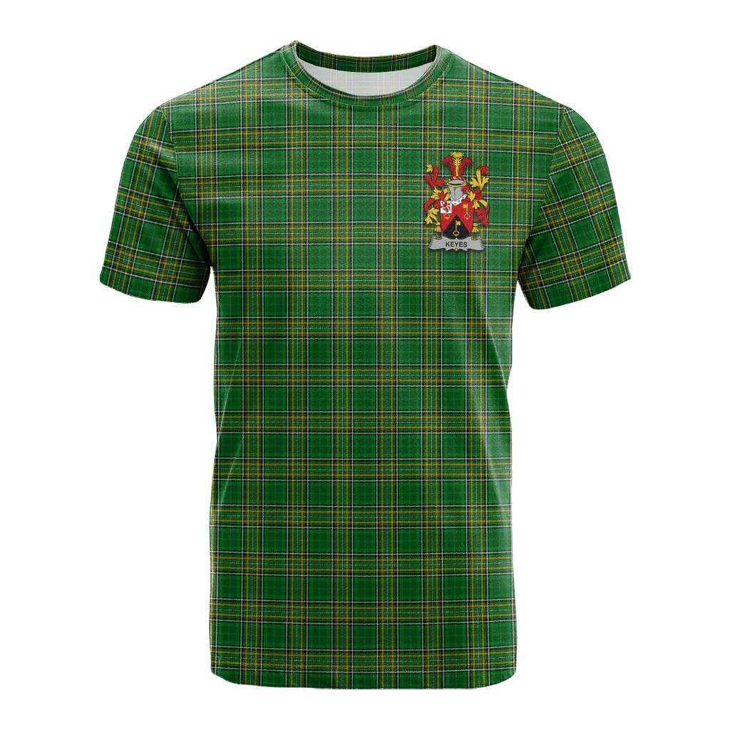 Keyes Irish Clan Tartan Cotton T-shirt with Coat of Arms Kid's Shirt - Tartan Vibes Clothing