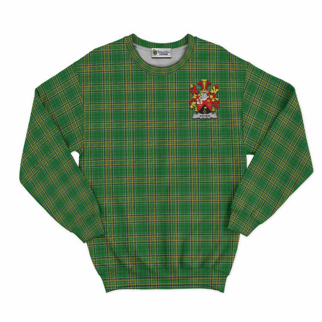 Keyes Irish Clan Tartan Sweatshirt with Coat of Arms Unisex - Tartan Vibes Clothing