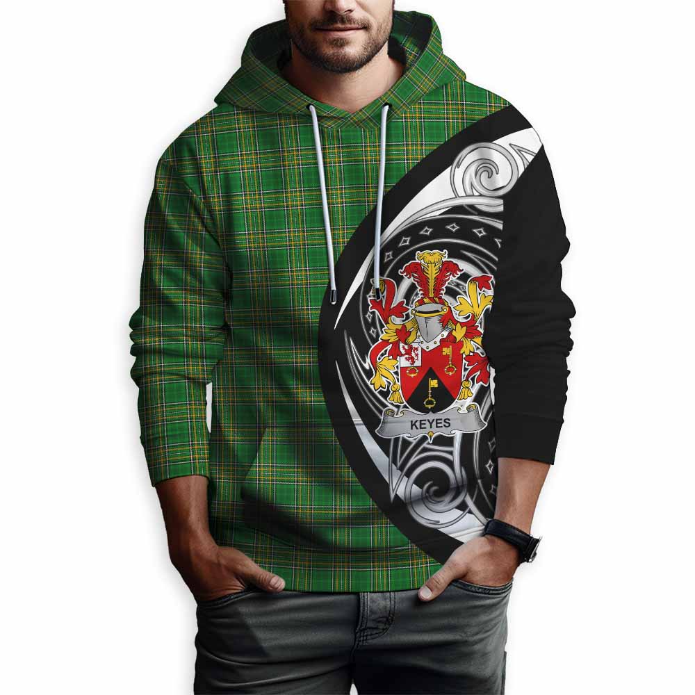 Tartan Vibes Clothing Keyes Irish Clan Hoodie Celtic Circle Style