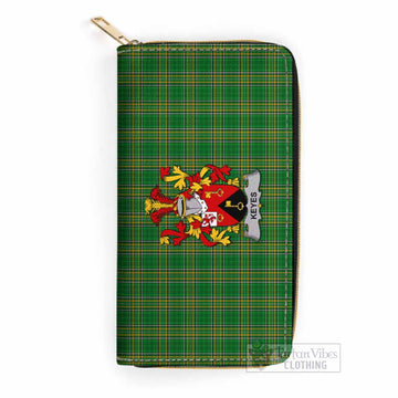 Keyes Irish Clan Tartan Women's Leather Wallet with Coat of Arms