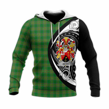 Keyes Irish Clan Knitted Hoodie Celtic Circle Style
