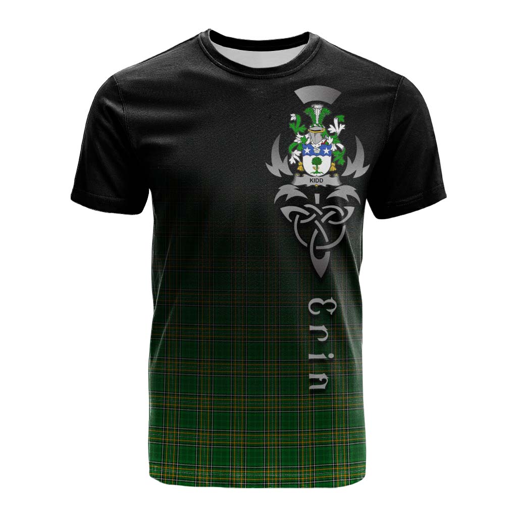 Kidd Irish Clan Cotton T-shirt with Coat of Arms Erin Go Bragh Celtic Inspired Kid's Shirt - Tartan Vibes Clothing