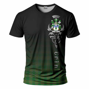 Tartan Vibes Clothing Kidd Irish Clan T-Shirt with Coat of Arms Erin Go Bragh Celtic Inspired