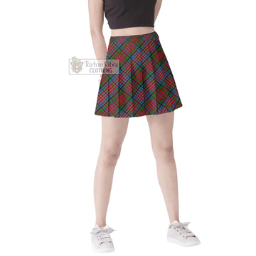 Kidd Tartan Women's Plated Mini Skirt Cross Style