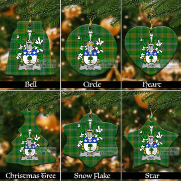 Kidd Irish Clan Tartan Christmas Ceramic Ornament with Coat of Arms Ceramic - Tartan Vibes Clothing