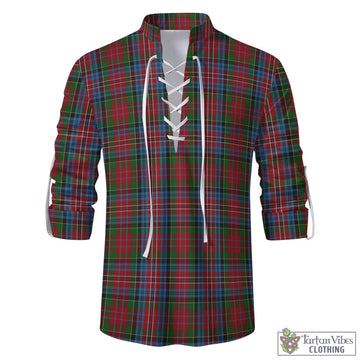 Kidd Tartan Men's Scottish Traditional Jacobite Ghillie Kilt Shirt