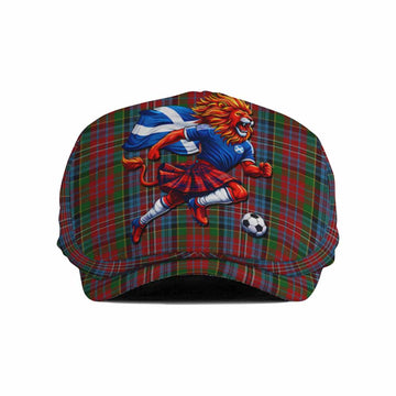 Kidd Scotland Football Tartan Flat Cap, Jeff Cap Lion Mascot Go Scottish