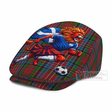 Kidd Scotland Football Tartan Flat Cap, Jeff Cap Lion Mascot Go Scottish