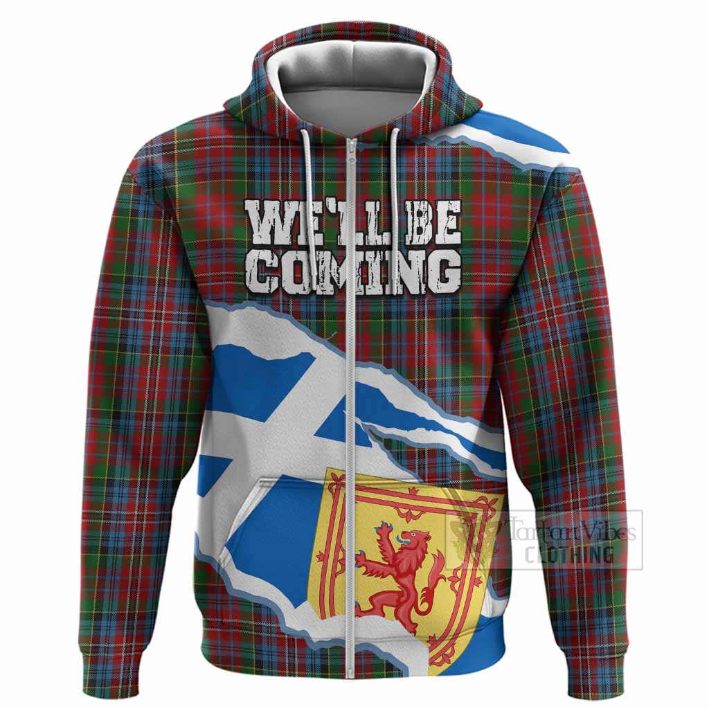 Kidd Scotland Football Tartan Hoodie We'll Be Coming