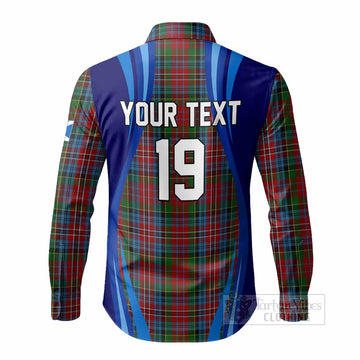 Kidd Scotland Football Tartan Long Sleeve Button Shirts Lion Mascot Go Scottish