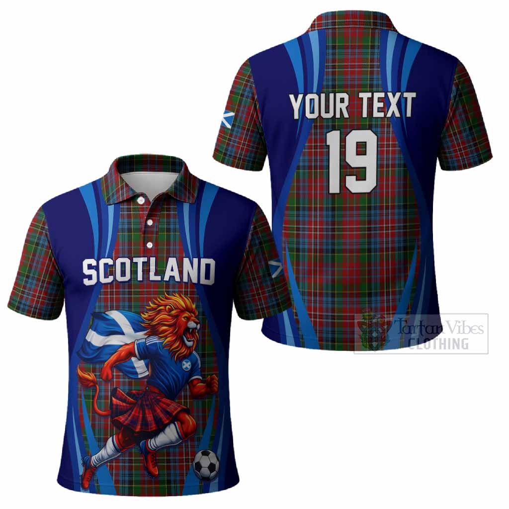 Kidd Scotland Football Tartan Polo Shirt Lion Mascot Go Scottish
