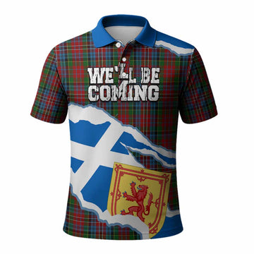 Kidd Scotland Football Tartan Polo Shirt We'll Be Coming