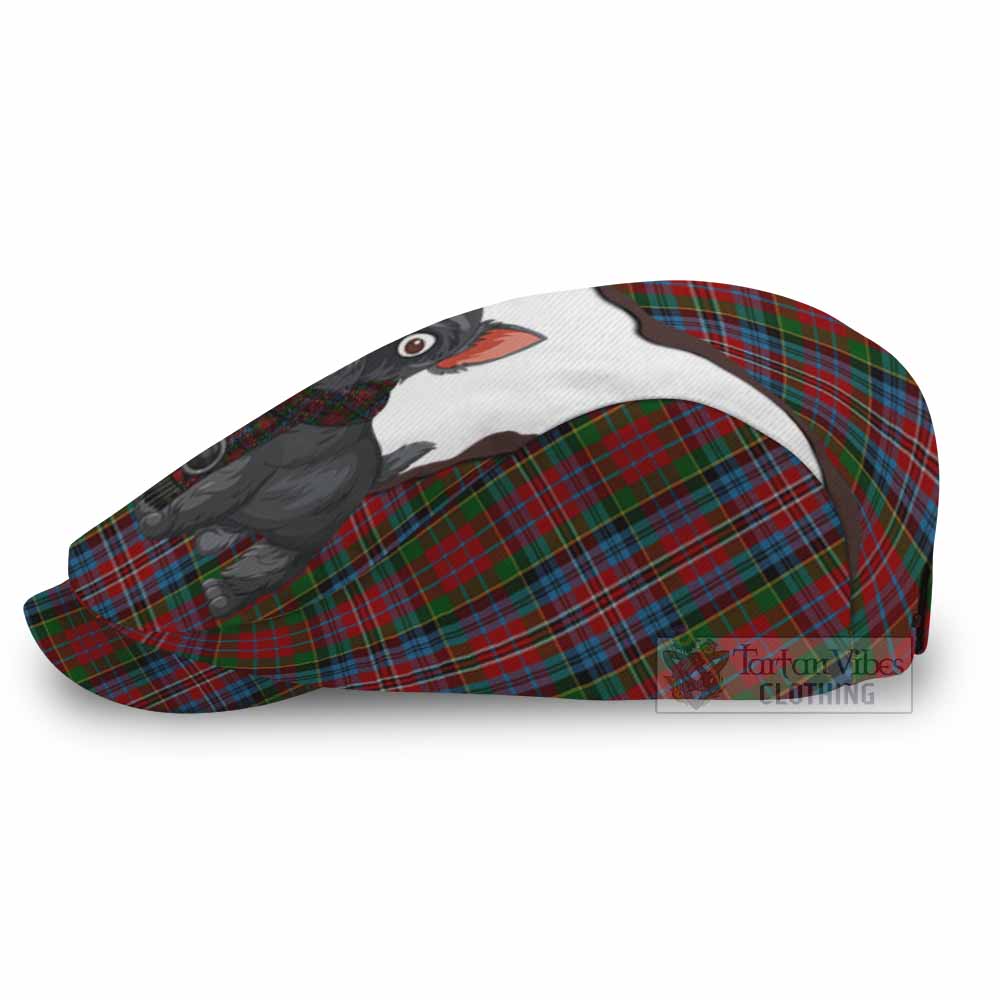 Kidd Scottish Terrier Tartan Flat Cap, Jeff Cap Thistle Heritage Art - Tartan Vibes Clothing