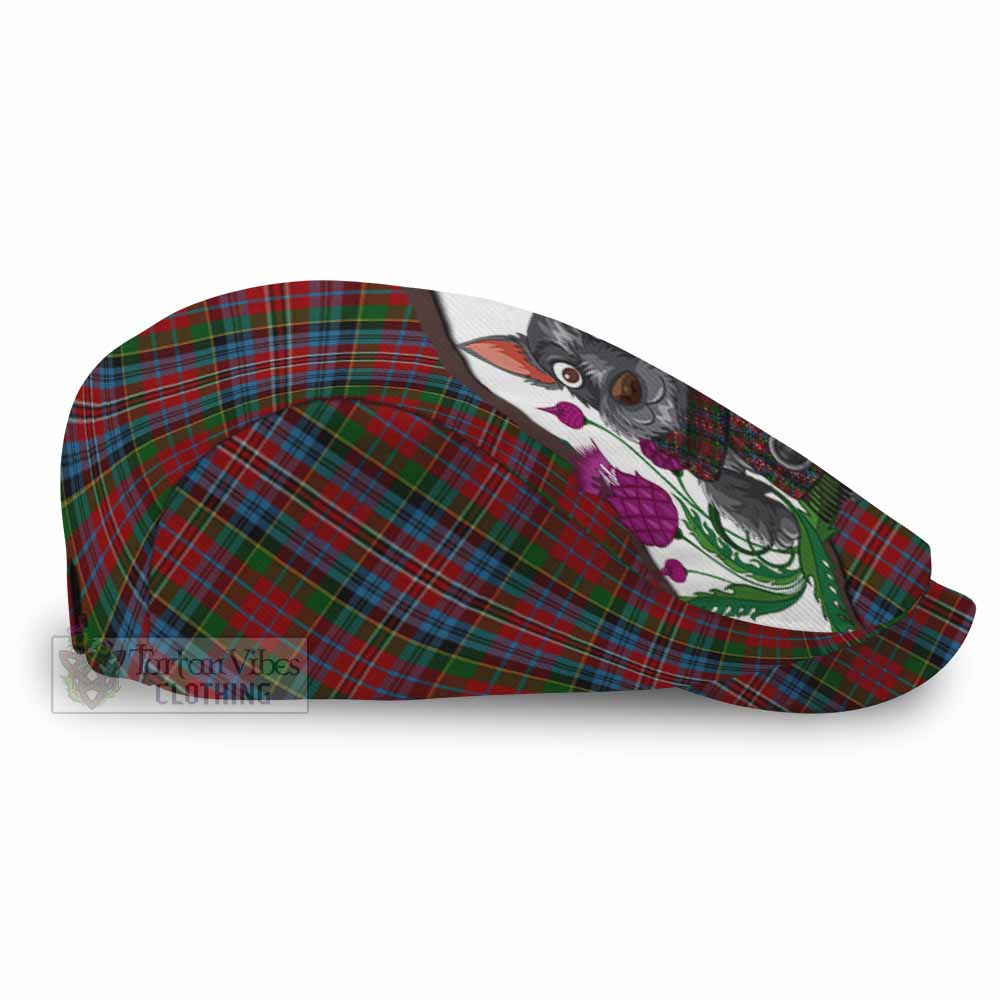 Kidd Scottish Terrier Tartan Flat Cap, Jeff Cap Thistle Heritage Art - Tartan Vibes Clothing