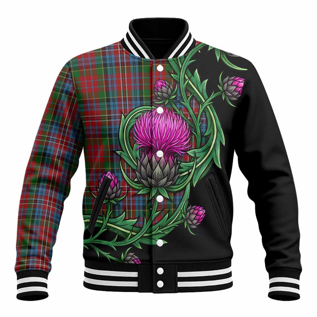Kidd Tartan Baseball Jacket Resilient Scottish Thistle Unisex - Tartan Vibes Clothing