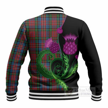 Kidd Tartan Baseball Jacket Traditional Scottish Thistle