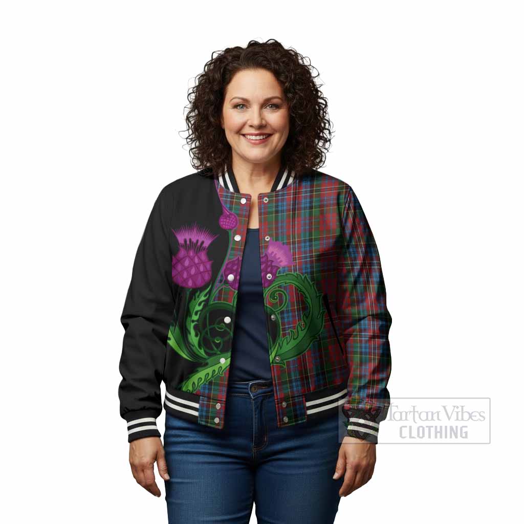Kidd Tartan Baseball Jacket Traditional Scottish Thistle