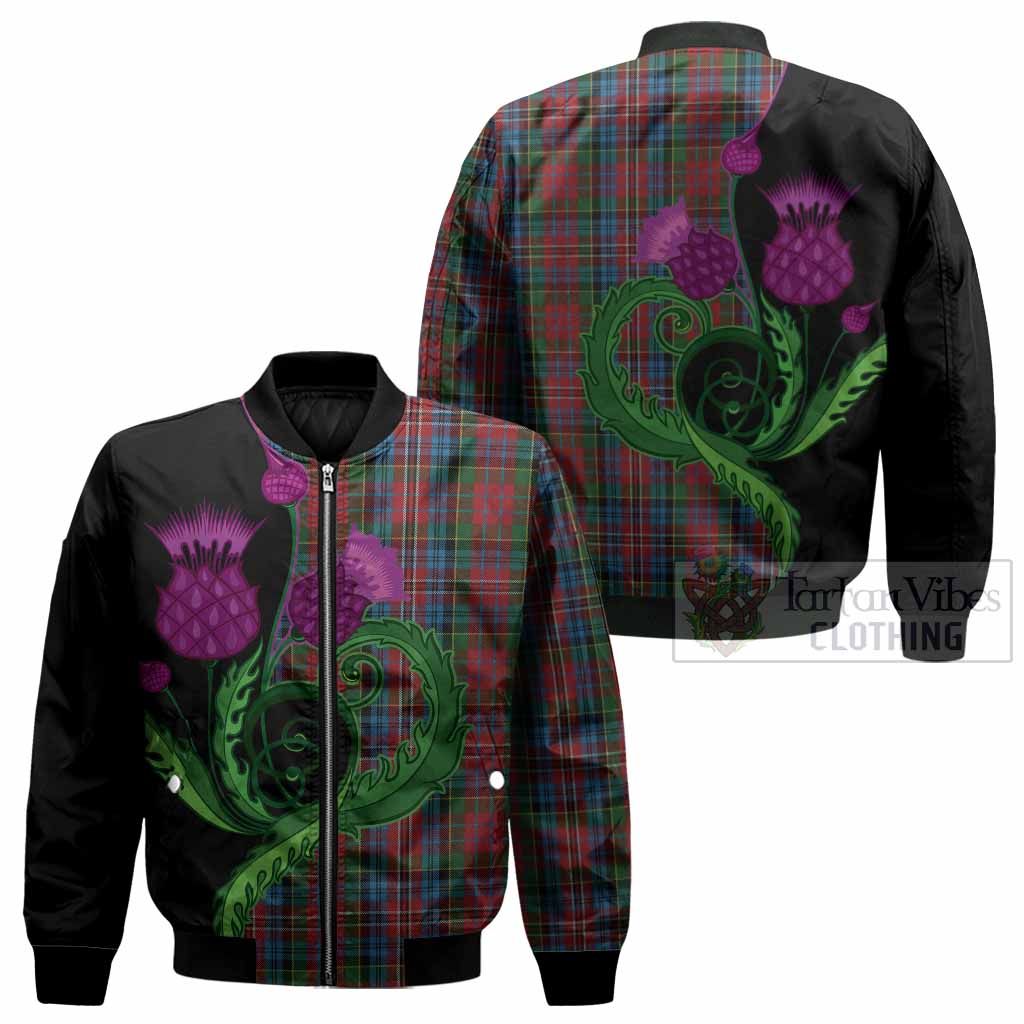 Kidd Tartan Bomber Jacket Traditional Scottish Thistle