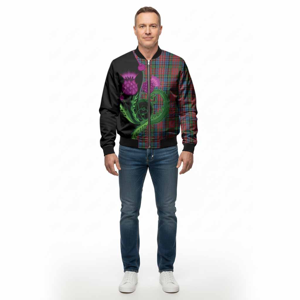 Kidd Tartan Bomber Jacket Traditional Scottish Thistle