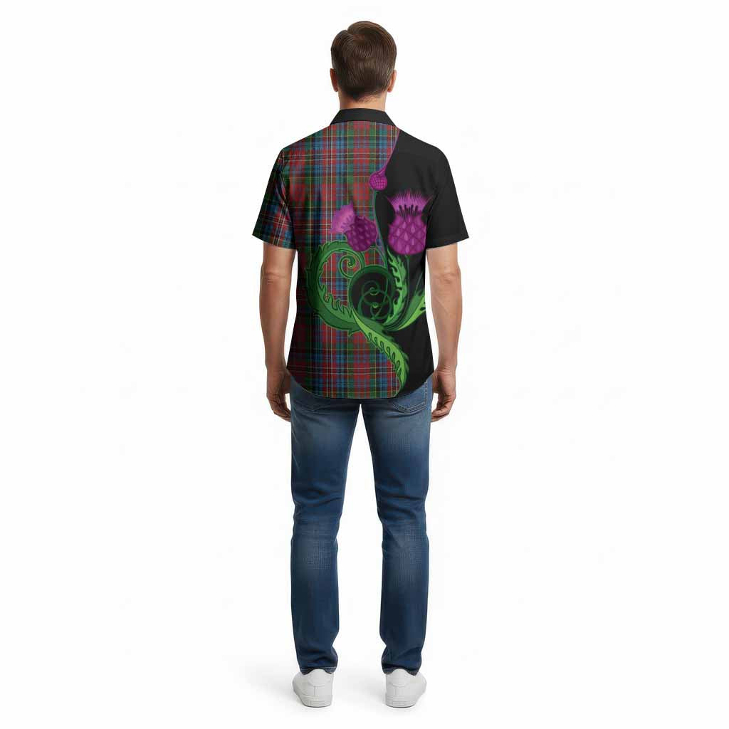 Kidd Tartan Cotton Hawaiian Shirt Traditional Scottish Thistle
